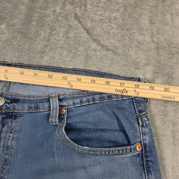 Levis 569 Jeans Mens 34X30 Blue Loose Straight Stretch Denim Workwear Western - Picture 7 of 9